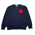 Sun68 Maglia Girocollo tinta unita con Taschino Blu per Bambino K45347 BLU SUN68 