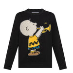 Sun68 Maglia Girocollo tinta unita con Ricamo Snoopy Nero per Bambino K45352X NERO SUN68 