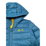Sun68 Giubbino tinta unita con Zip E Cappuccio Blu per Neonato R45301 BLU SUN68 