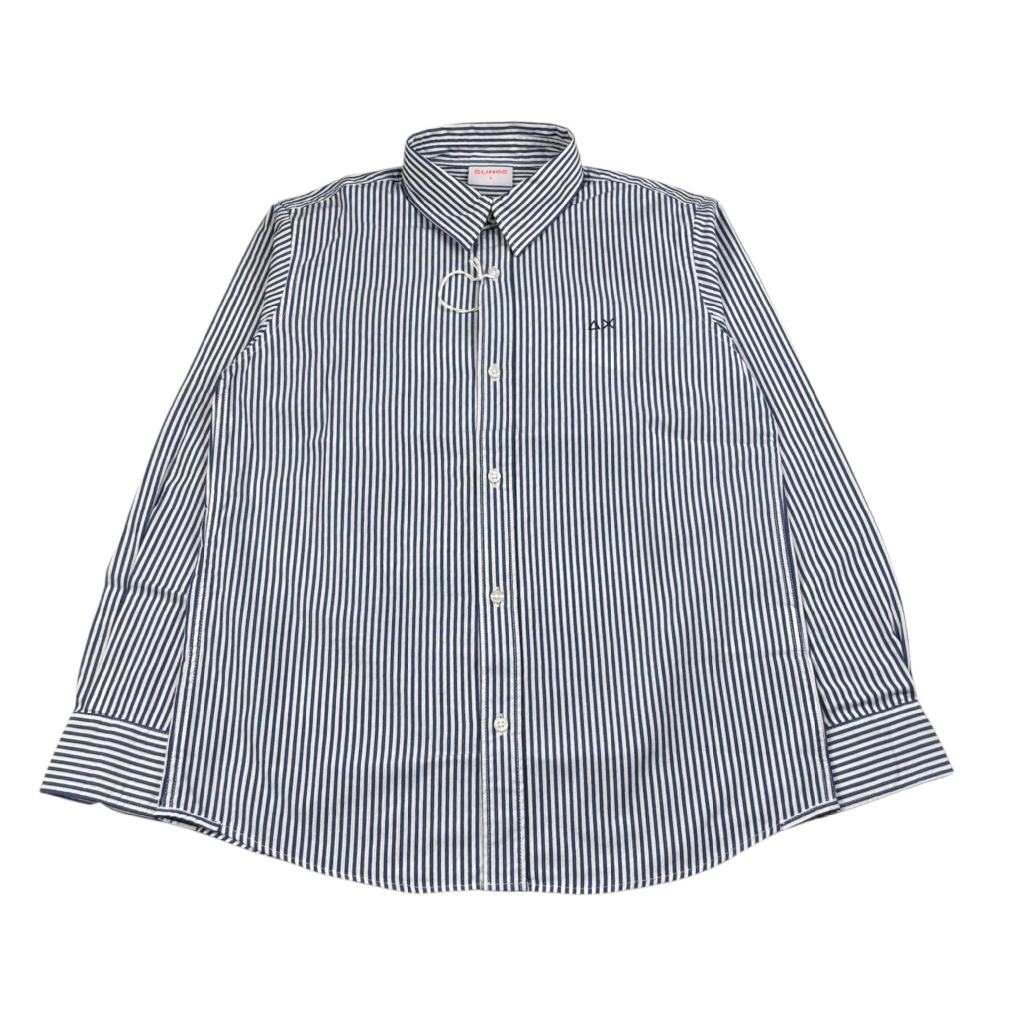 Sun68 Camicia Manica Lunga Fantasia A Righe Blu per Bambino S45302 BLU SUN68 