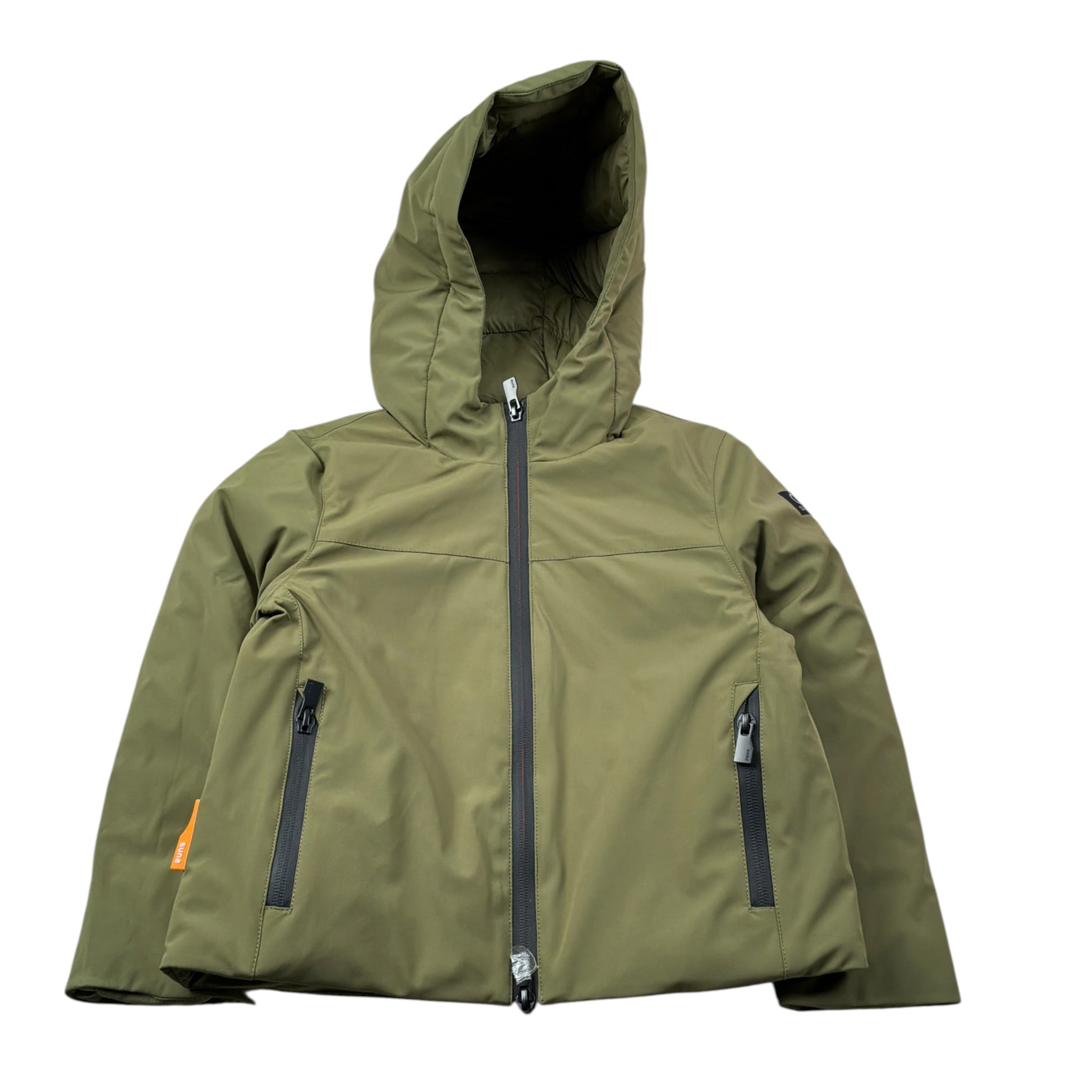 Suns Giubbino tinta unita con Cappuccio Verde per Bambino GBS603U VERDE SUNS 
