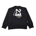 Suns Felpa Chiusa Girocollo tinta unita con Logo Nero per Bambino MFS5105U NERO SUNS 