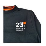 Suns Felpa Chiusa Girocollo tinta unita con Logo Nero per Bambino MFS5105U NERO SUNS 