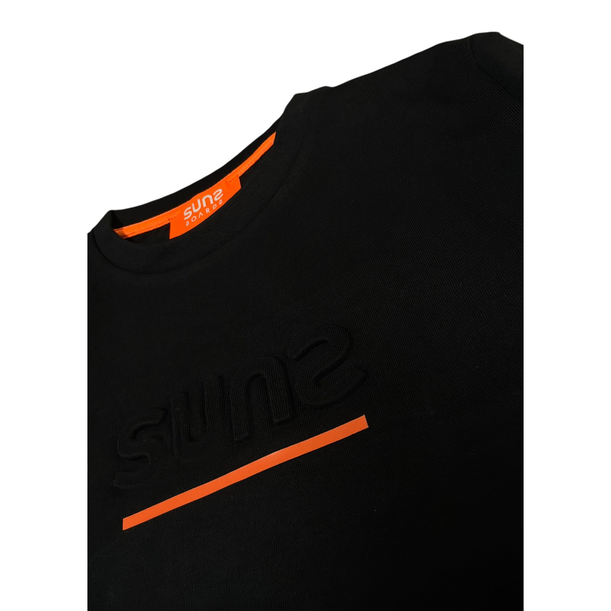 Suns Shirt Girocollo tinta unita con Stampa Nero per Bambino TSS6302U NERO SUNS 