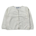 Tartine Et Chocolat Cardigan tinta unita con Ricami Bianco per Neonata CA18011 BIANCO TARTINE ET CHOCOLAT 