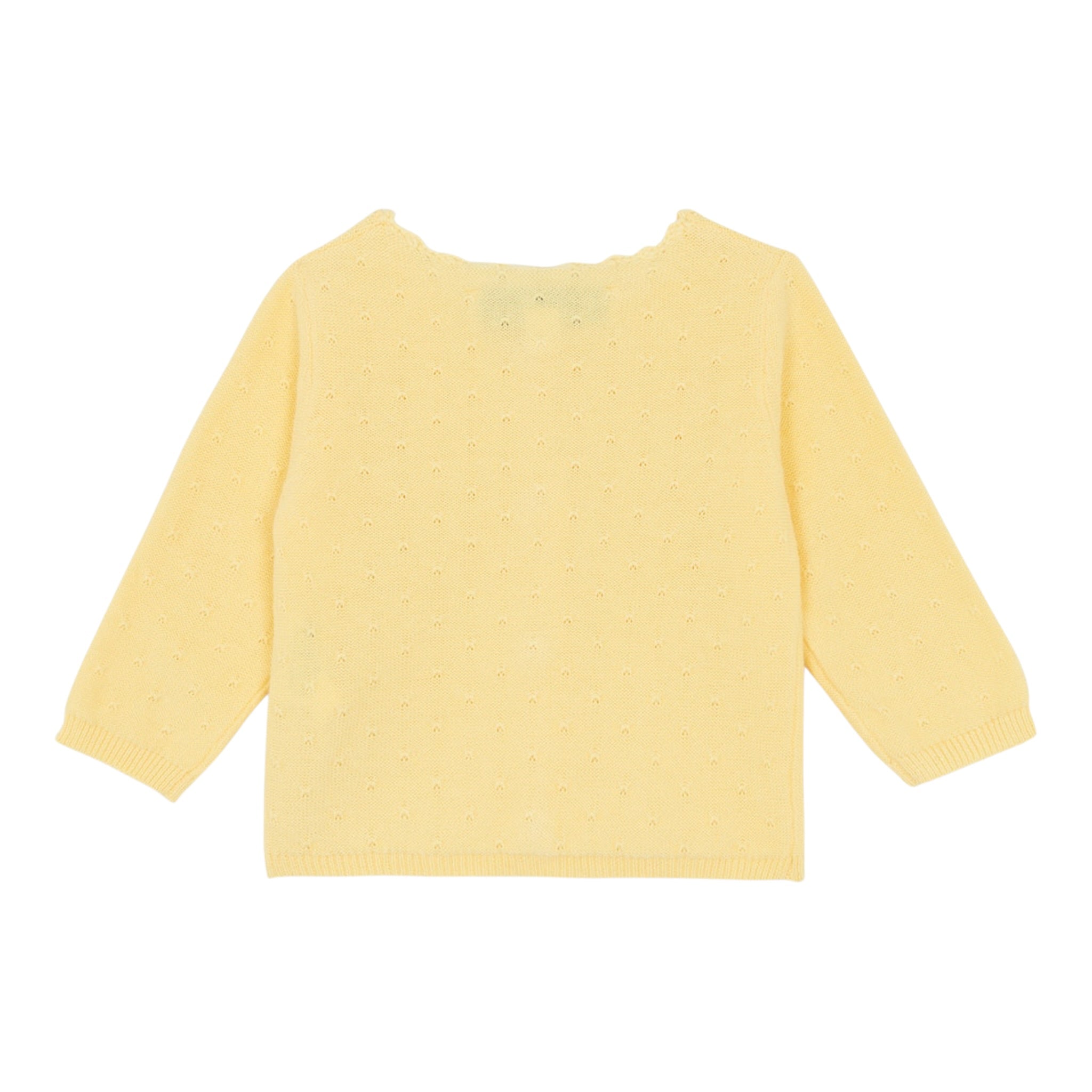 Tartine Et Chocolat Cardigan tinta unita con Ricami Giallo per Neonata CA18011 GIALLO TARTINE ET CHOCOLAT 