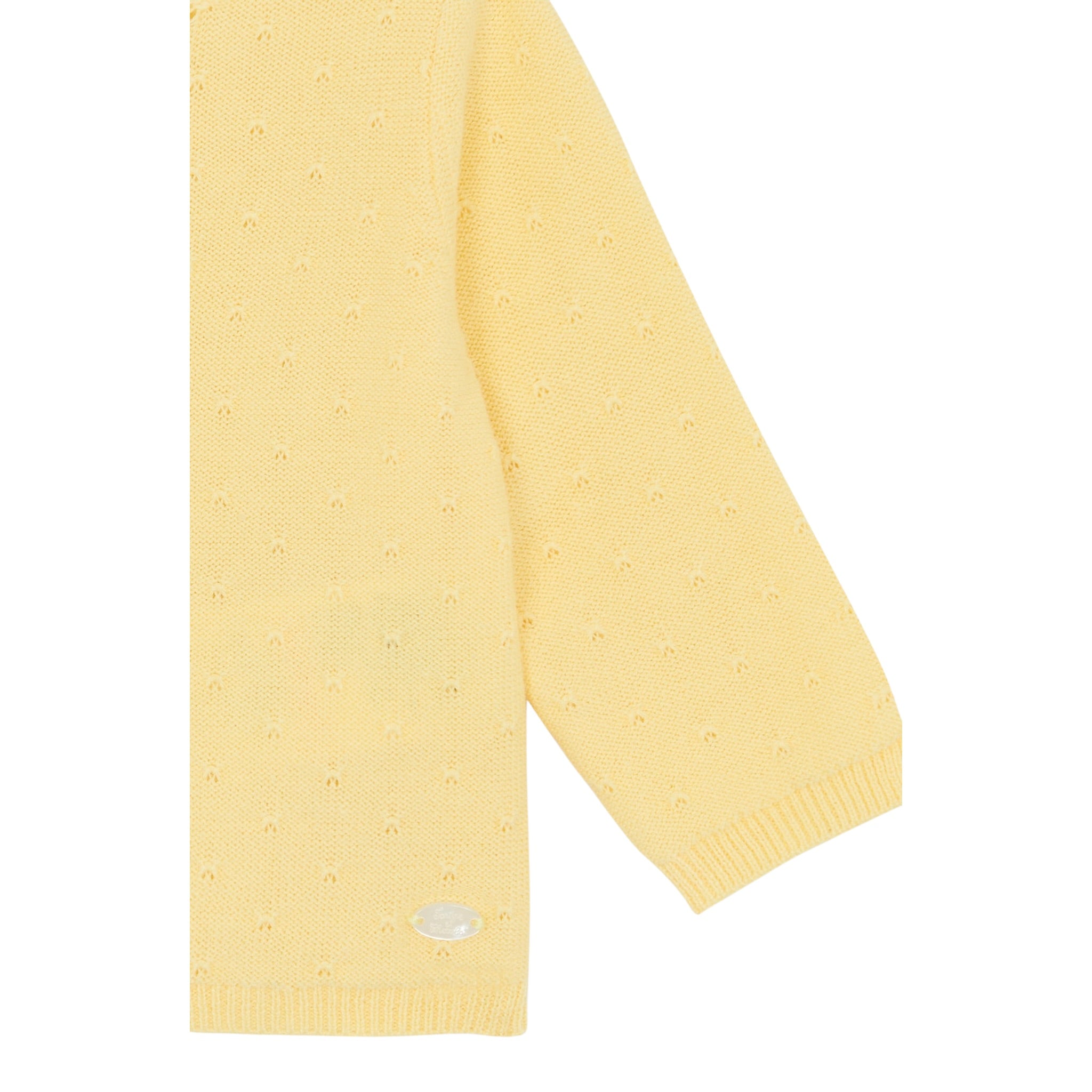 Tartine Et Chocolat Cardigan tinta unita con Ricami Giallo per Neonata CA18011 GIALLO TARTINE ET CHOCOLAT 