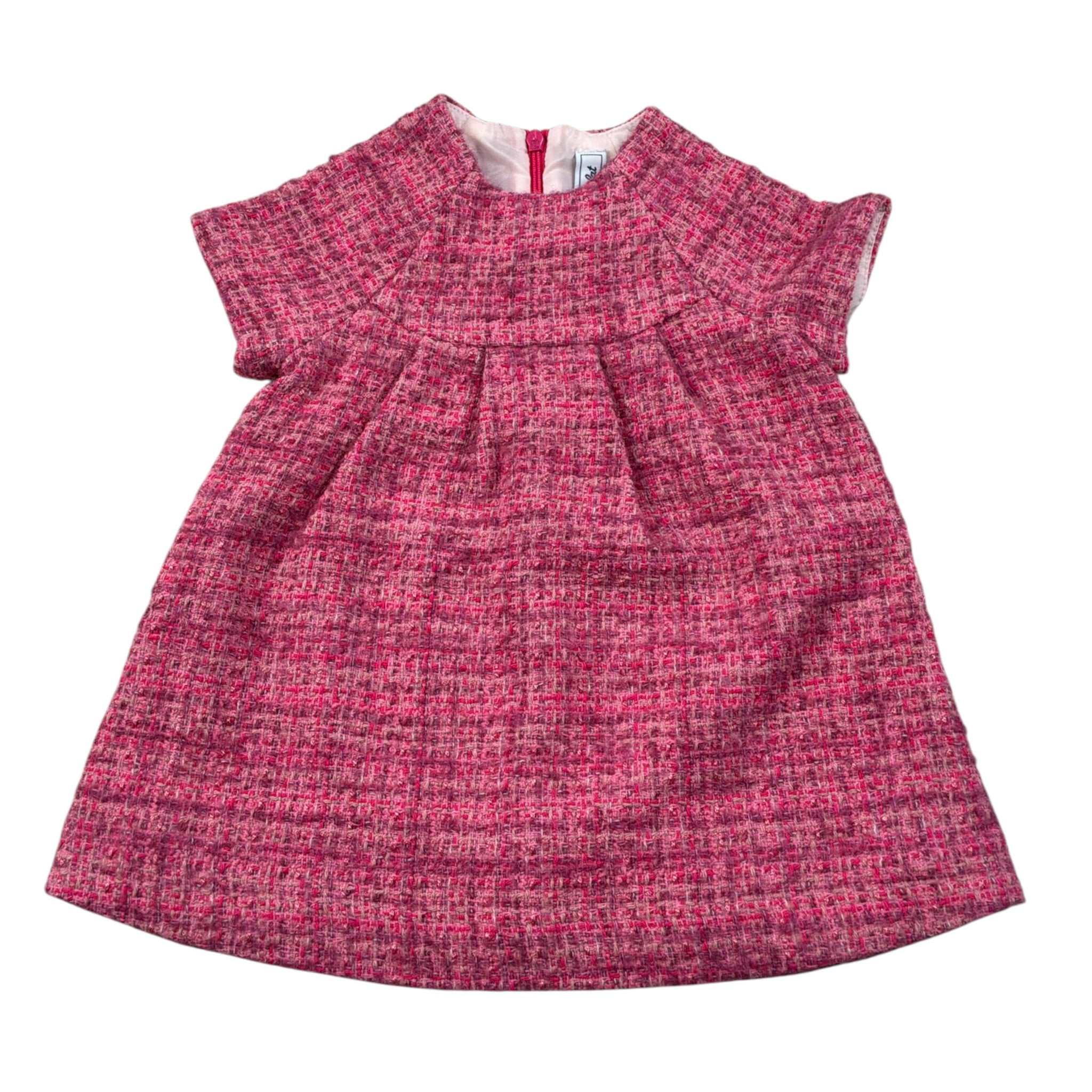 Tartine Et Chocolat Abito Mezza Manica tinta unita Fuxia per Neonata CB30031 FUXIA TARTINE ET CHOCOLAT 