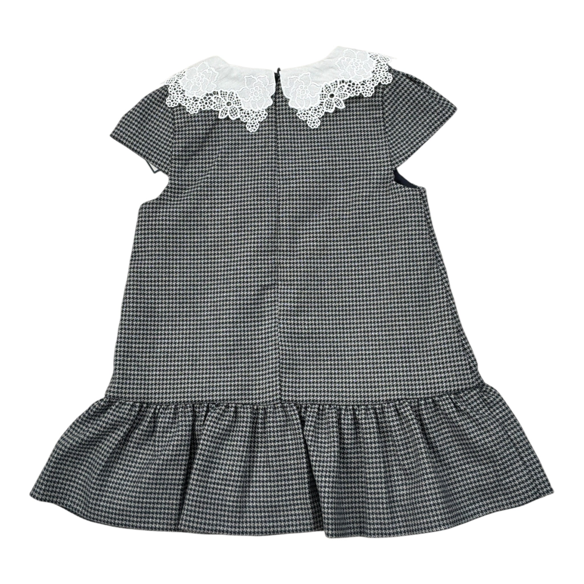 Tartine Et Chocolat Abito Bicolore con Fantasia E Colletto Blu per Bambina CB30071J BLU TARTINE ET CHOCOLAT 