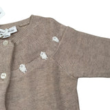 Tartine Et Chocolat Tutina Manica Lunga Tinta Uniita con Ricami Beige per Neonata CB32010 BEIGE TARTINE ET CHOCOLAT 