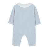 Tartine Et Chocolat Tutina Manica Lunga tinta unita In Ciniglia Azzurro per Neonato CB32050O AZZURRO TARTINE ET CHOCOLAT 