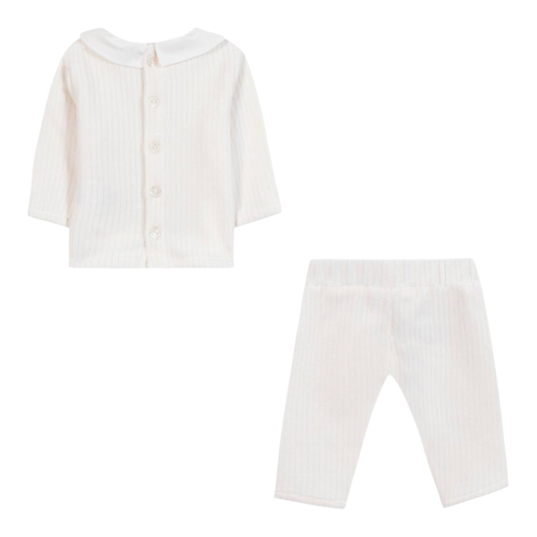 Tartine Et Chocolat Completo 2 Pezzi Maglia-Pantalone In Ciniglia Panna per Neonata CB36080 PANNA TARTINE ET CHOCOLAT 