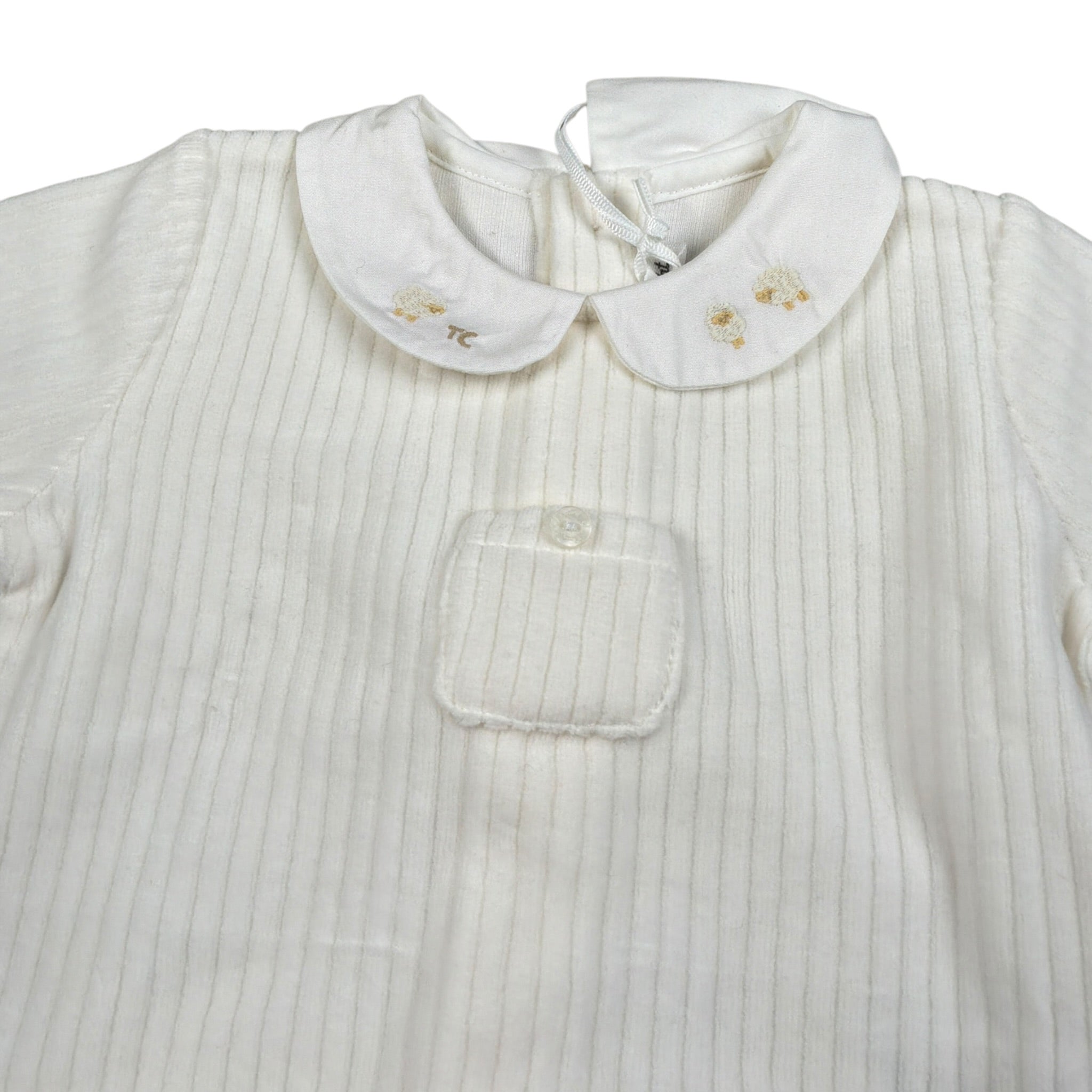 Tartine Et Chocolat Completo 2 Pezzi Maglia-Pantalone In Ciniglia Panna per Neonata CB36080 PANNA TARTINE ET CHOCOLAT 