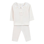 Tartine Et Chocolat Completo 2 Pezzi Maglia-Pantalone In Ciniglia Panna per Neonata CB36080 PANNA TARTINE ET CHOCOLAT 