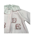 Tartine Et Chocolat Tutina Manica Lunga tinta unita In Ciniglia Rosa per Neonata CB54120 ROSA TARTINE ET CHOCOLAT 
