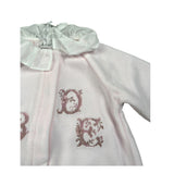 Tartine Et Chocolat Tutina Manica Lunga tinta unita In Ciniglia Rosa per Neonata CB54120 ROSA TARTINE ET CHOCOLAT 