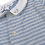 Tartine Et Chocolat Tutina Bicolore con Fantasia A Righe Bianco/Azzurro per Neonato TZ32080 BIANCO/AZZURRO TARTINE ET CHOCOLAT 