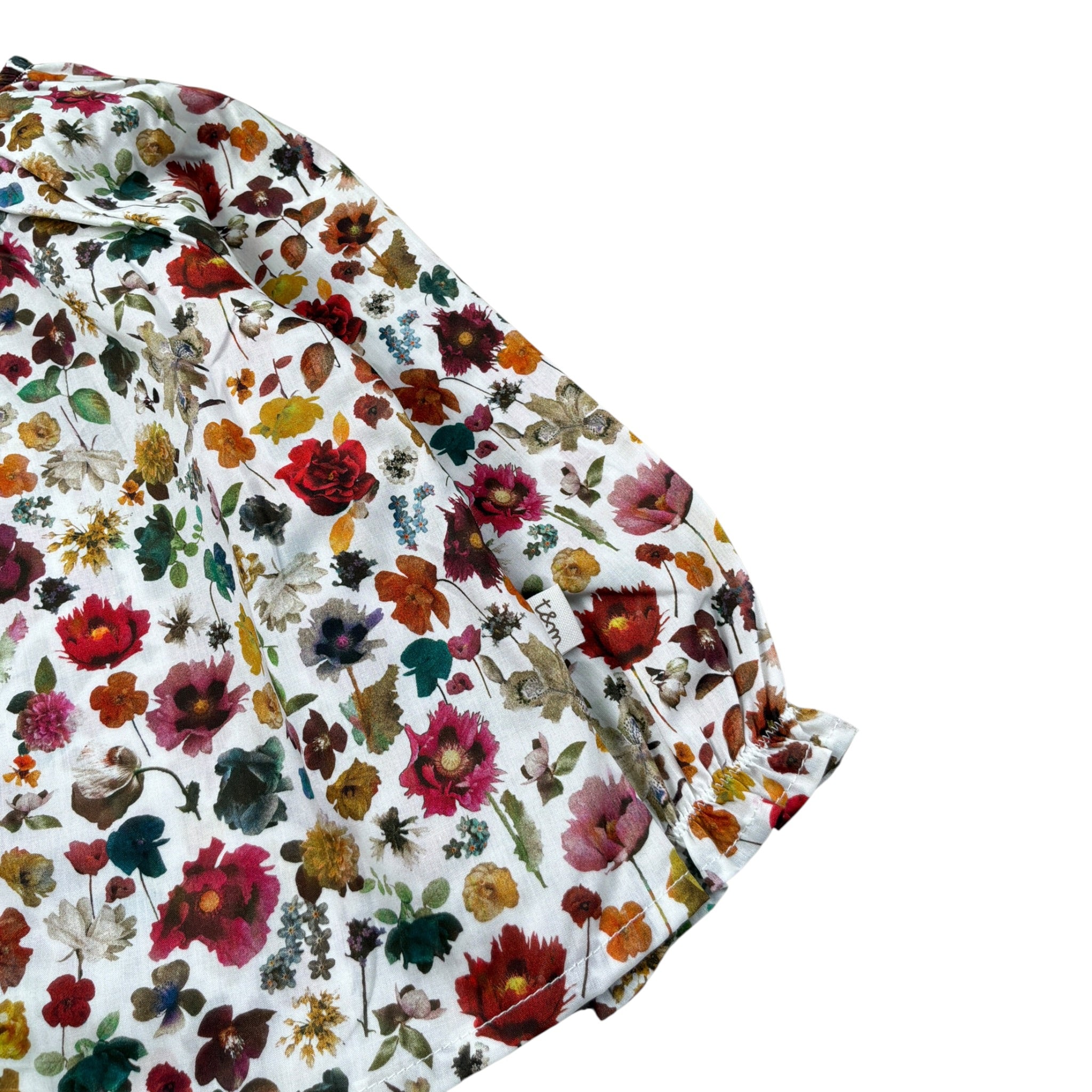 Teddy E Minou Camicia tinta unita con Stampa Fiori Bianco per Neonata A25TCL0002C0001 BIANCO TEDDY E MINOU 