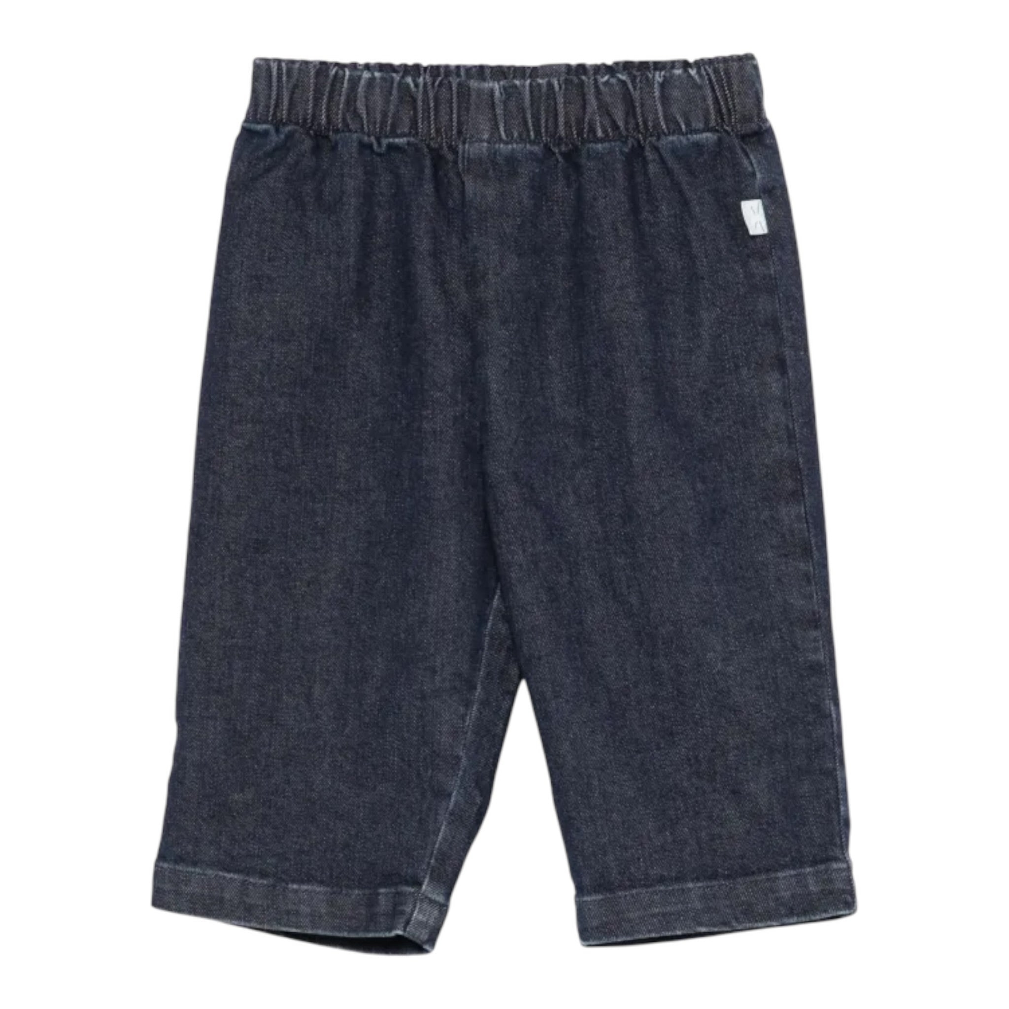 Teddy E Minou Jeans tinta unita con Elastico In Vita Blu per Neonato A25TPL0003J0026 BLU TEDDY E MINOU 