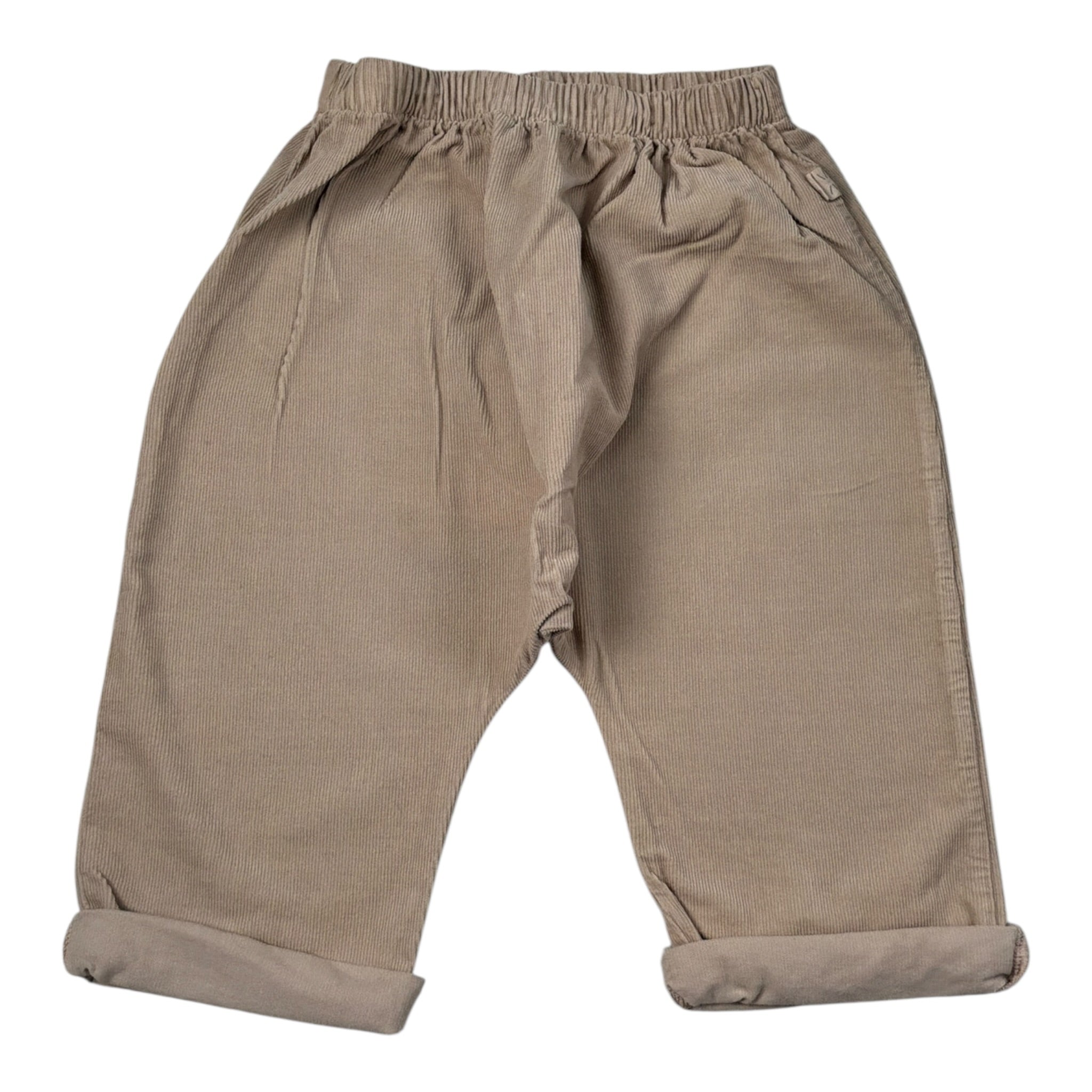 Teddy E Minou Pantalone tinta unita con Elastico In Vita Beige per Neonato A25TPL0005V6024X BEIGE TEDDY E MINOU 