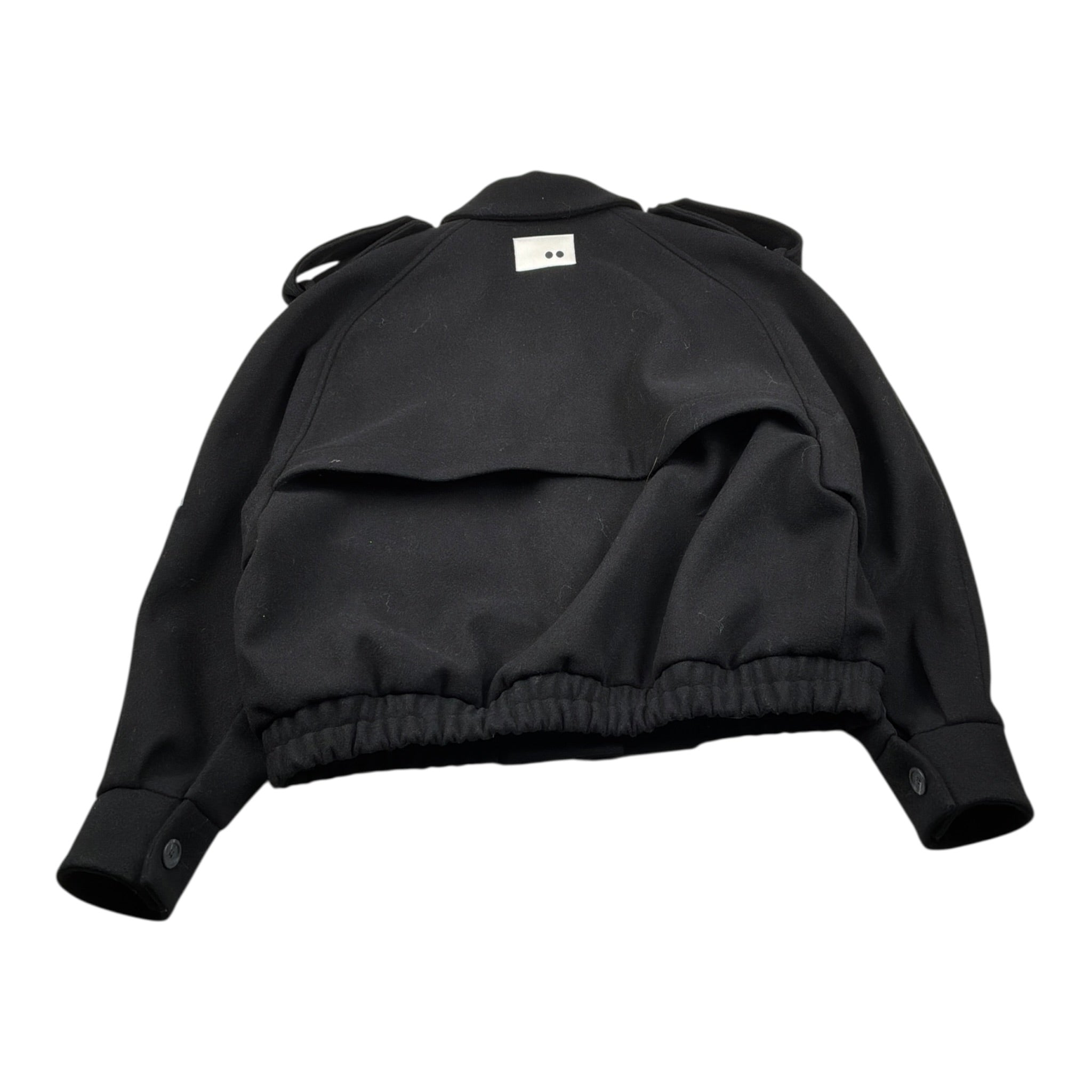 The M.. Giubbino tinta unita con Zip E Colletto Nero per Bambina 023660 NERO THE M.. 