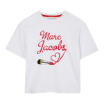 The Marc Jacobs T-Shirt Girocollo tinta unita con Stampe Bianco per Bambina W60579 BIANCO THE MARC JACOBS 