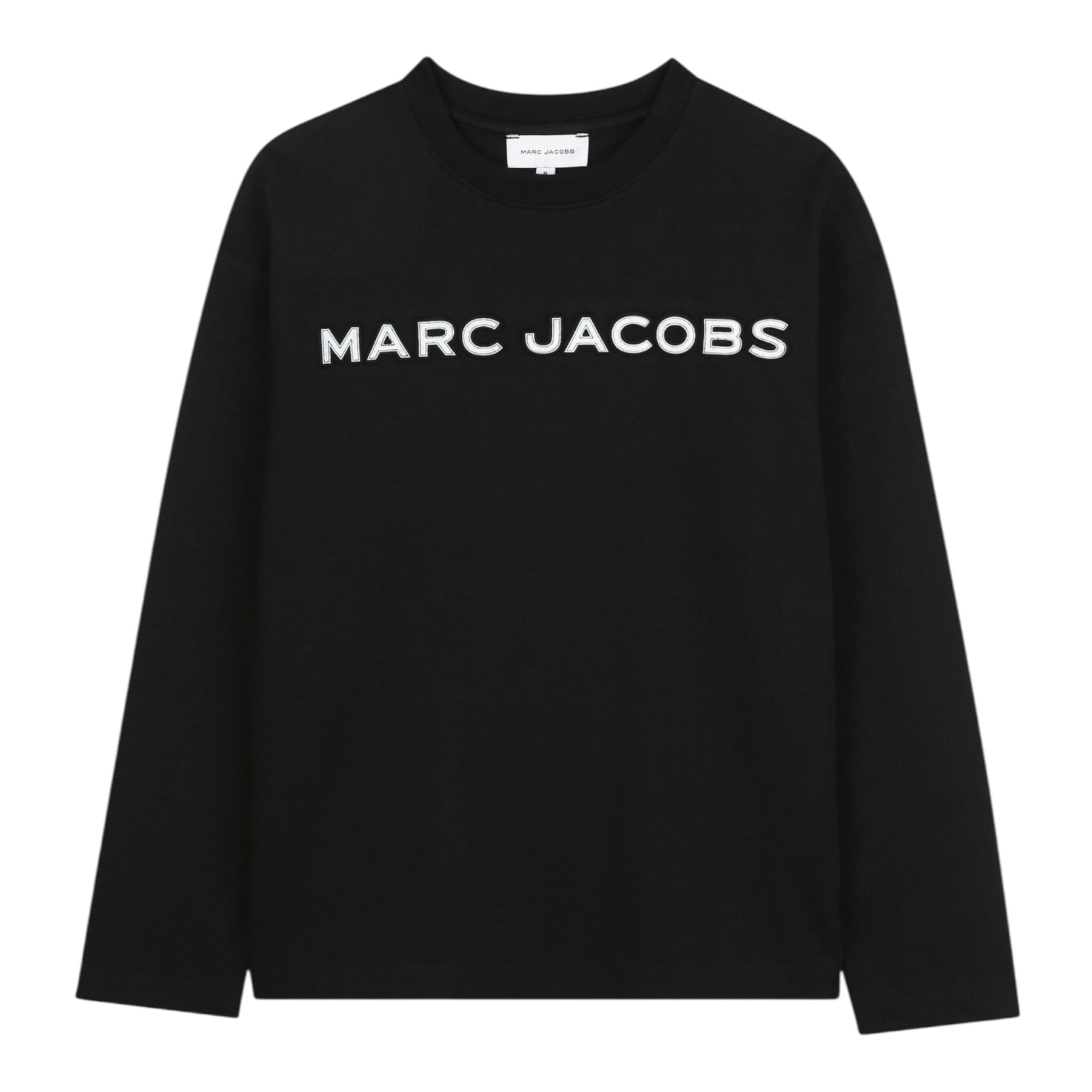 The Marc Jacobs Shirt Girocollo tinta unita con Stampa Nero per Bambino W60619J NERO THE MARC JACOBS 