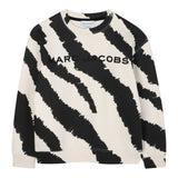 The Marc Jacobs Felpa Chiusa Girocollo tinta unita con Stampe Panna per Bambino W60625 PANNA THE MARC JACOBS 