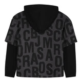 The Marc Jacobs Felpa Chiusa con Cappuccio tinta unita Grigio per Bambino W60626 GRIGIO THE MARC JACOBS 