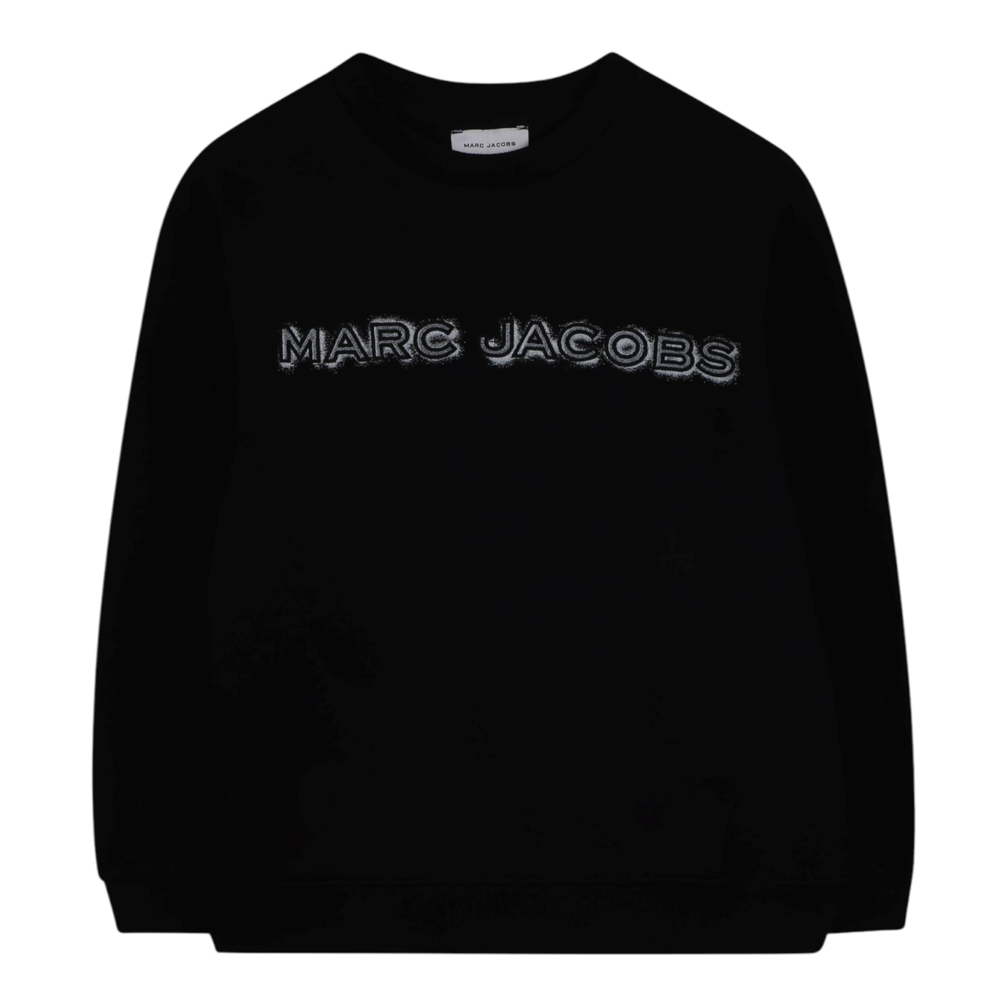 The Marc Jacobs Felpa Chiusa Girocollo tinta unita con Logo Nero per Neonato W60634N NERO THE MARC JACOBS 
