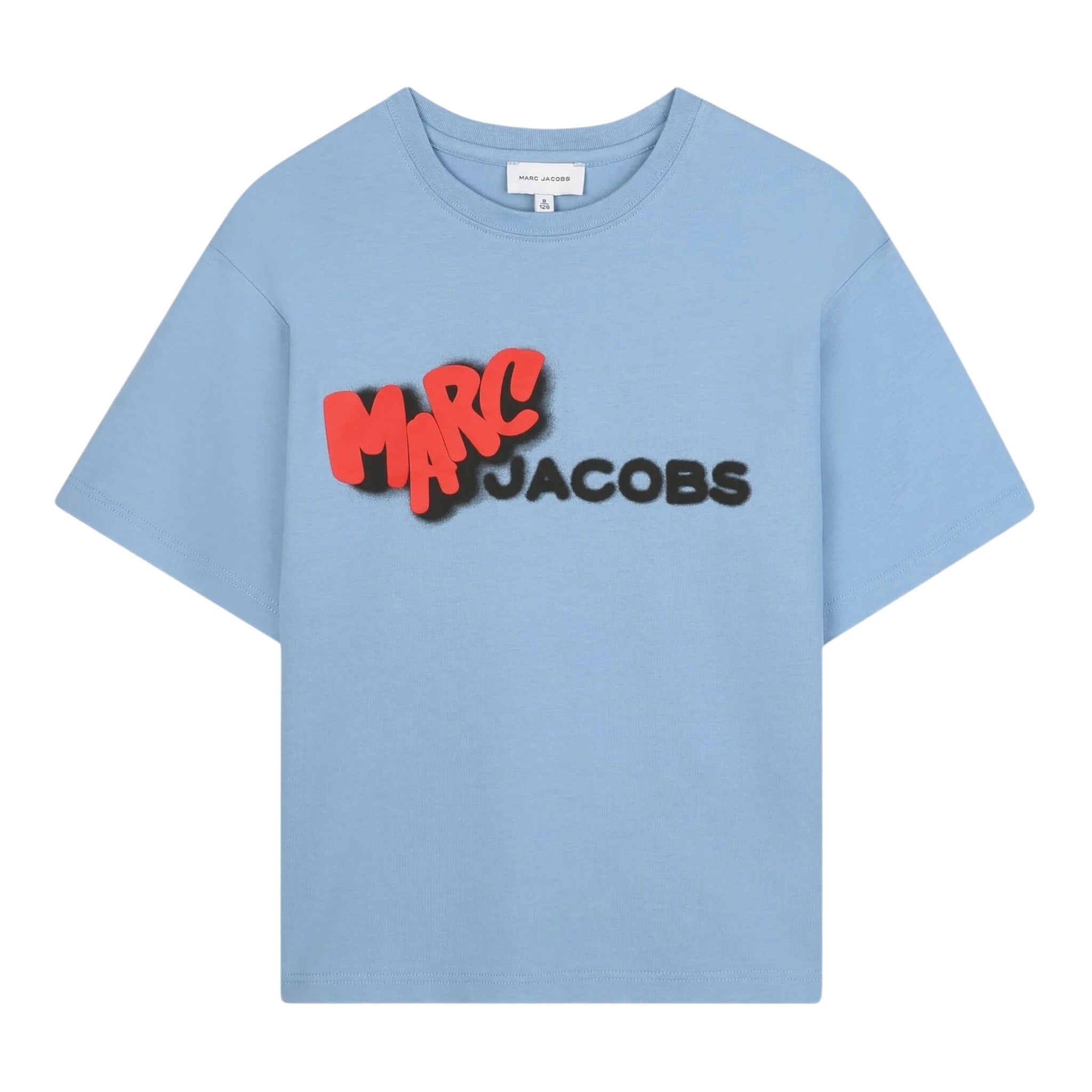 The Marc Jacobs T-Shirt Girocollo tinta unita con Stampa Azzurro per Bambino W60636 AZZURRO THE MARC JACOBS 