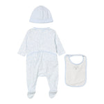 The Marc Jacobs Set Tutina-Cappello-Bavetta tinta unita Azzurro per Neonato W60668 AZZURRO THE MARC JACOBS 