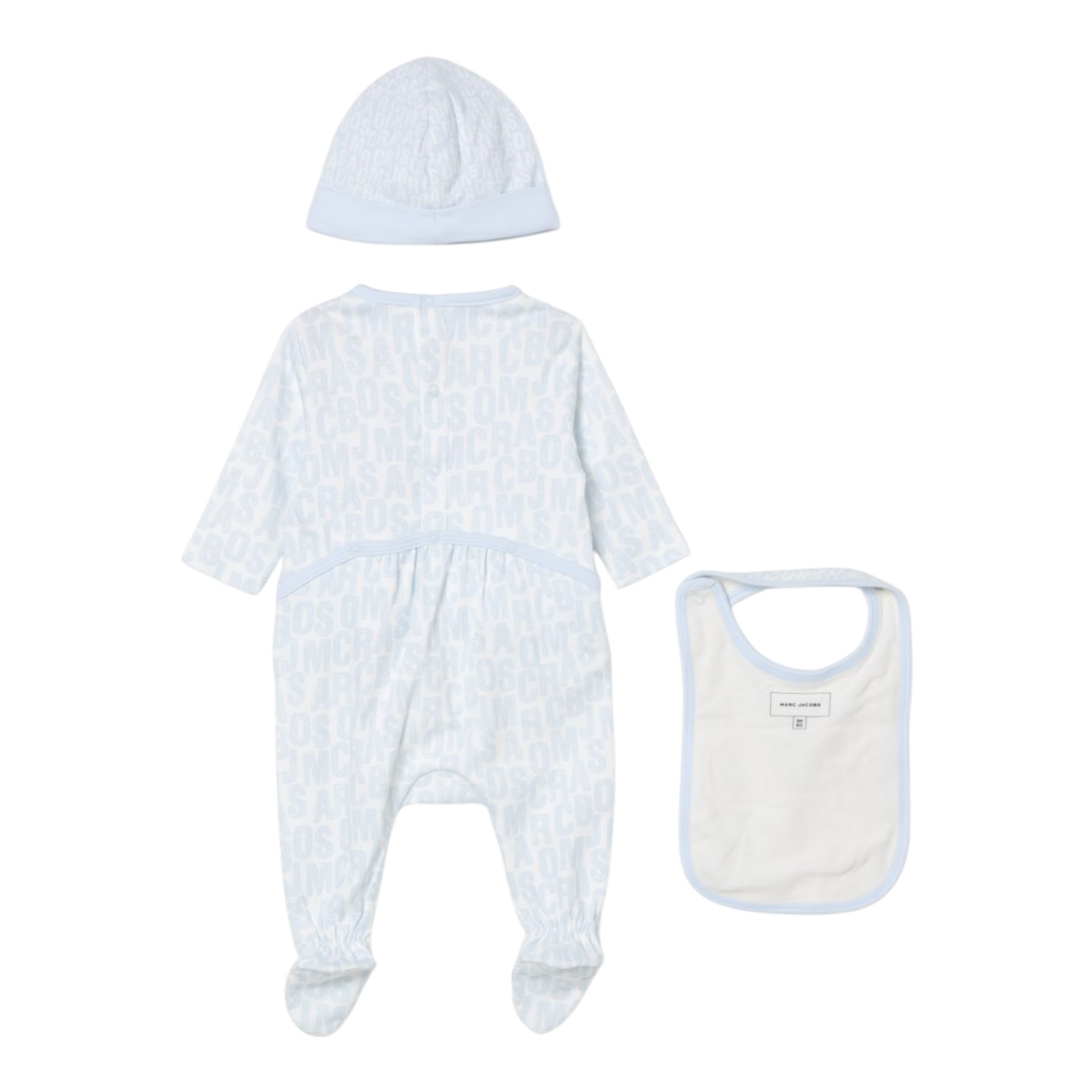 The Marc Jacobs Set Tutina-Cappello-Bavetta tinta unita Azzurro per Neonato W60668 AZZURRO THE MARC JACOBS 