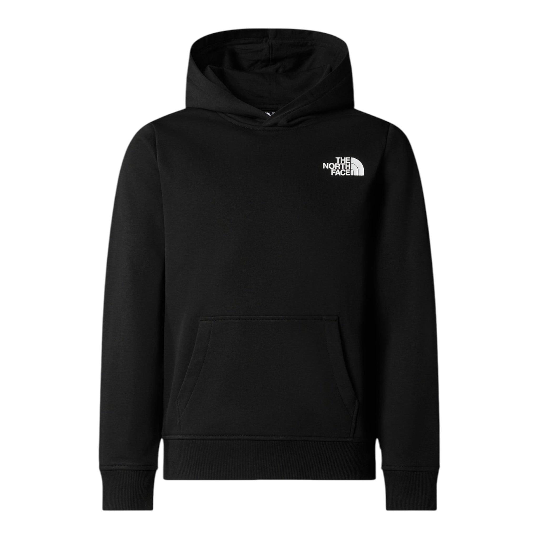 The North Face Felpa tinta unita con Stampa E Cappuccio Nero per Bambino NF0A89H9JK3X NERO THE NORTH FACE 