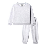 The North Face Completo 2Pz tinta unita Felpa-Pantalone Tuta Grigio per Neonato NF0A8EFMDYX GRIGIO THE NORTH FACE 