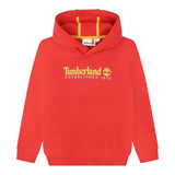Timberland Felpa tinta unita con Cappuccio E Stampa Rosso per Bambino T25U56 ROSSO TIMBERLAND 