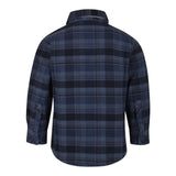 Timberland Camicia tinta unita con Fantasia A Quadri Petrolio per Bambino T60308 PETROLIO TIMBERLAND 