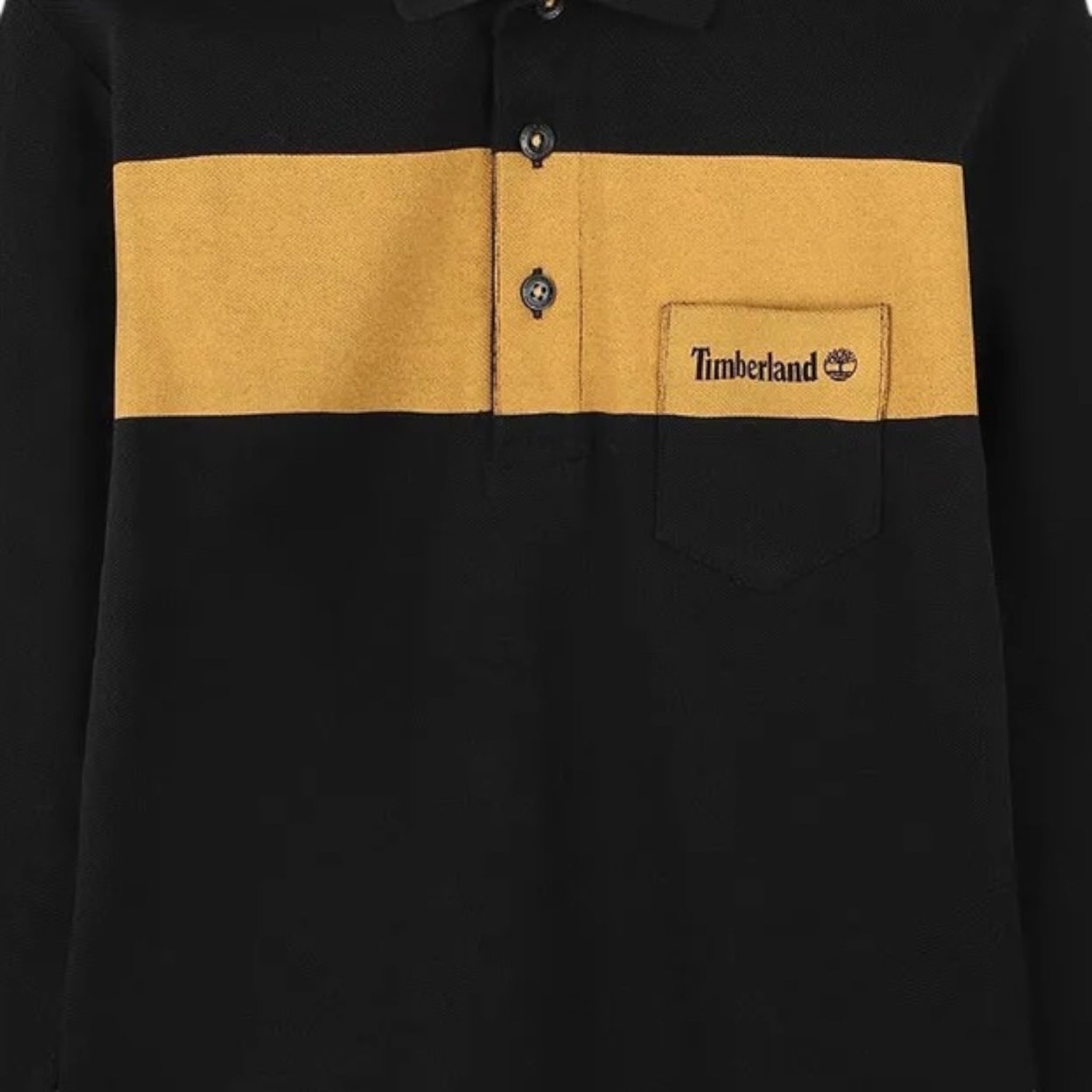 Timberland Polo Bicolore con Stampa Nero per Bambino T60309 NERO TIMBERLAND 