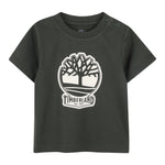 Timberland T-Shirt tinta unita con Stampa Verde per Bambino T60422 VERDE TIMBERLAND 