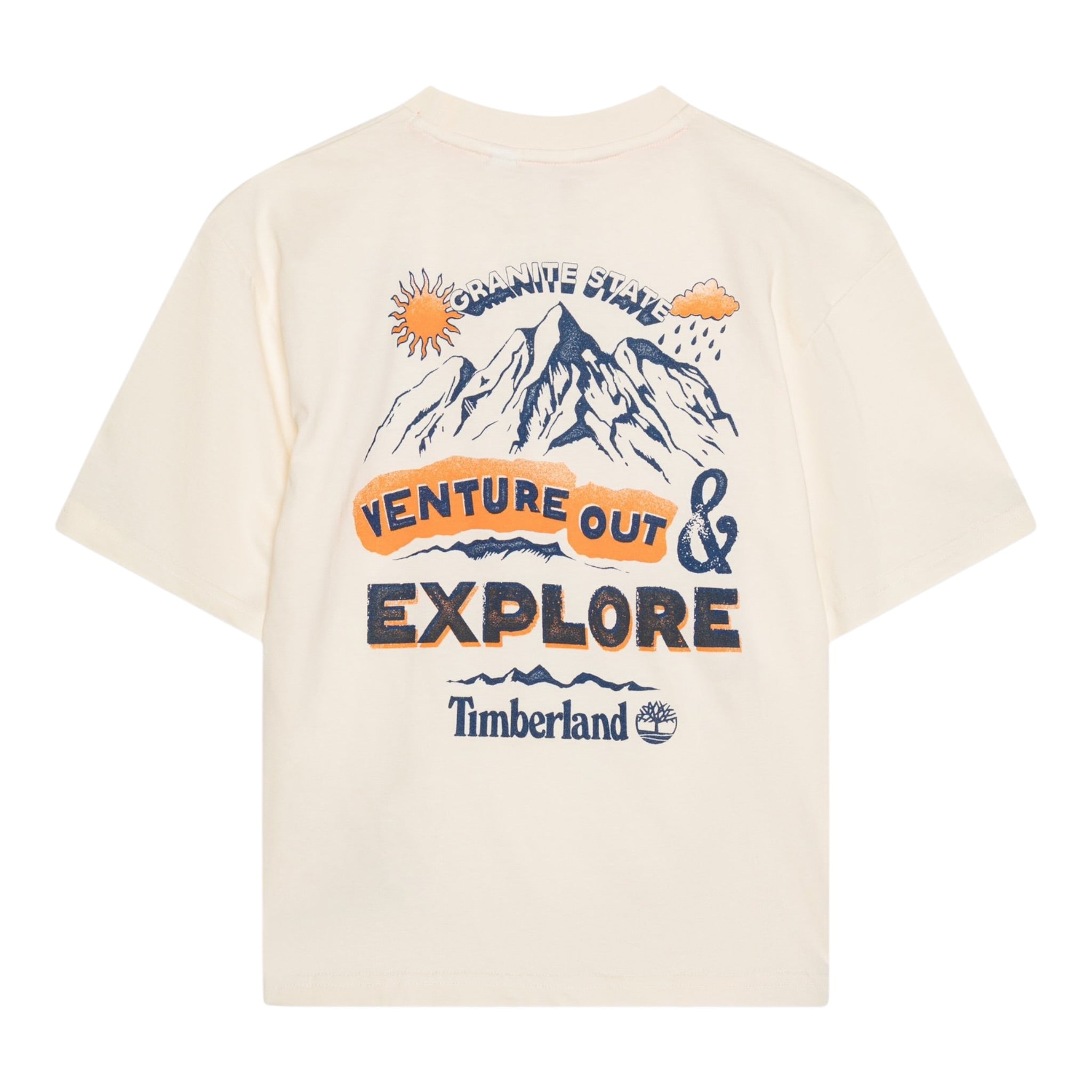 Timberland T-Shirt tinta unita con Stampa Beige per Bambino T60434 BEIGE TIMBERLAND 