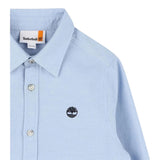 Timberland Camicia tinta unita con Logo Azzurro per Bambino T60519 AZZURRO TIMBERLAND 