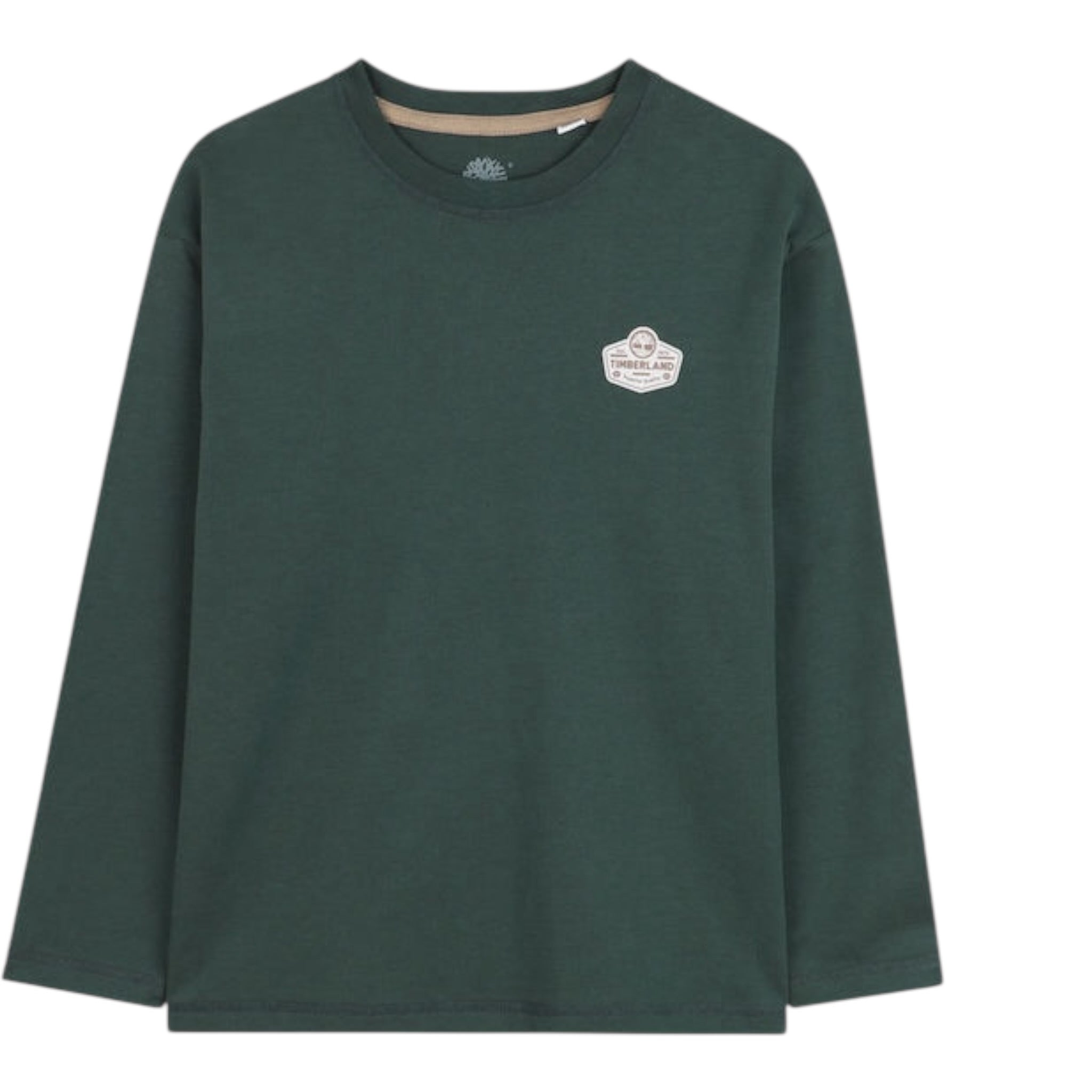 Timberland Shirt tinta unita con Stampa Verde per Bambino T60531 VERDE TIMBERLAND 