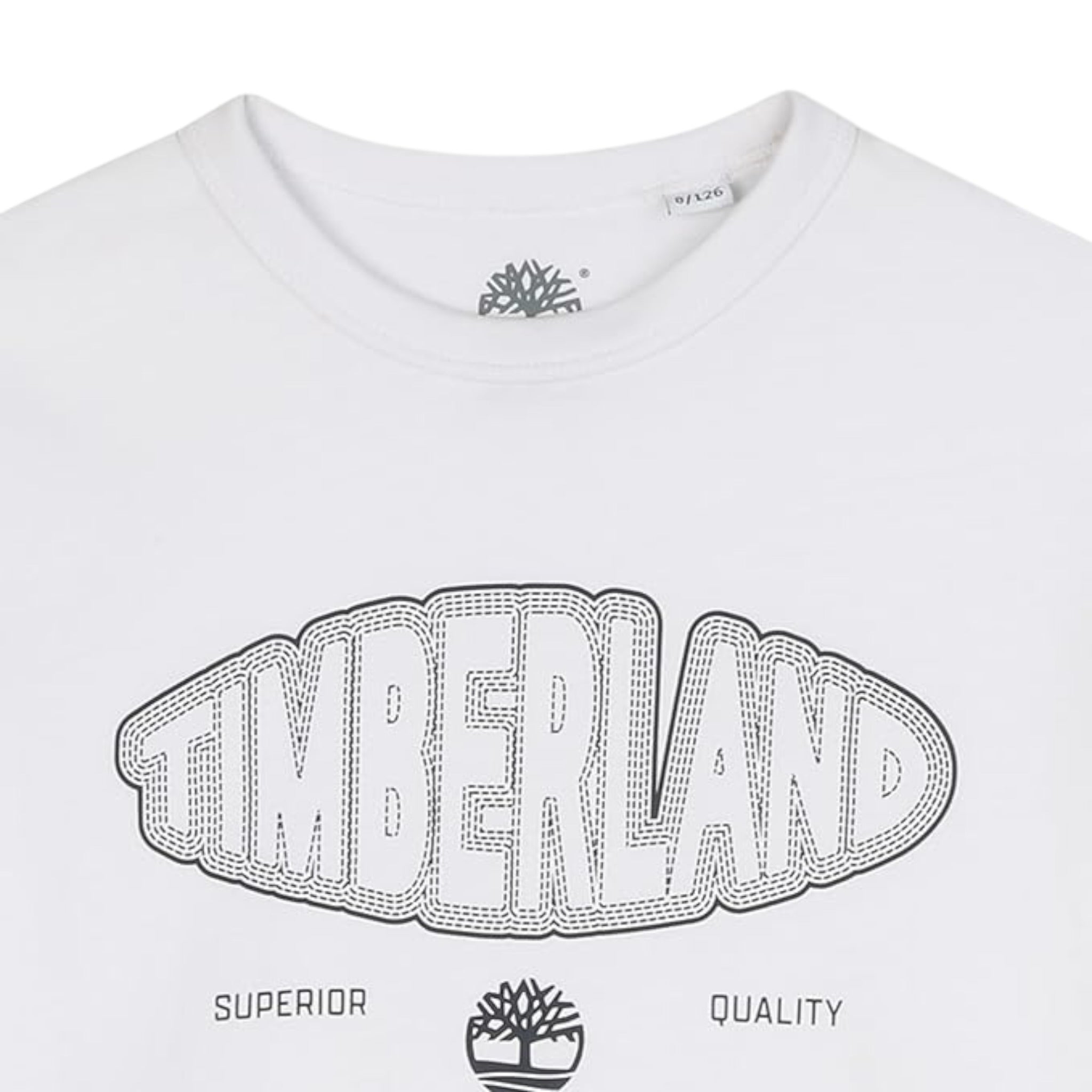 Timberland Shirt tinta unita con Stampa Bianco per Bambino T60538 BIANCO TIMBERLAND 