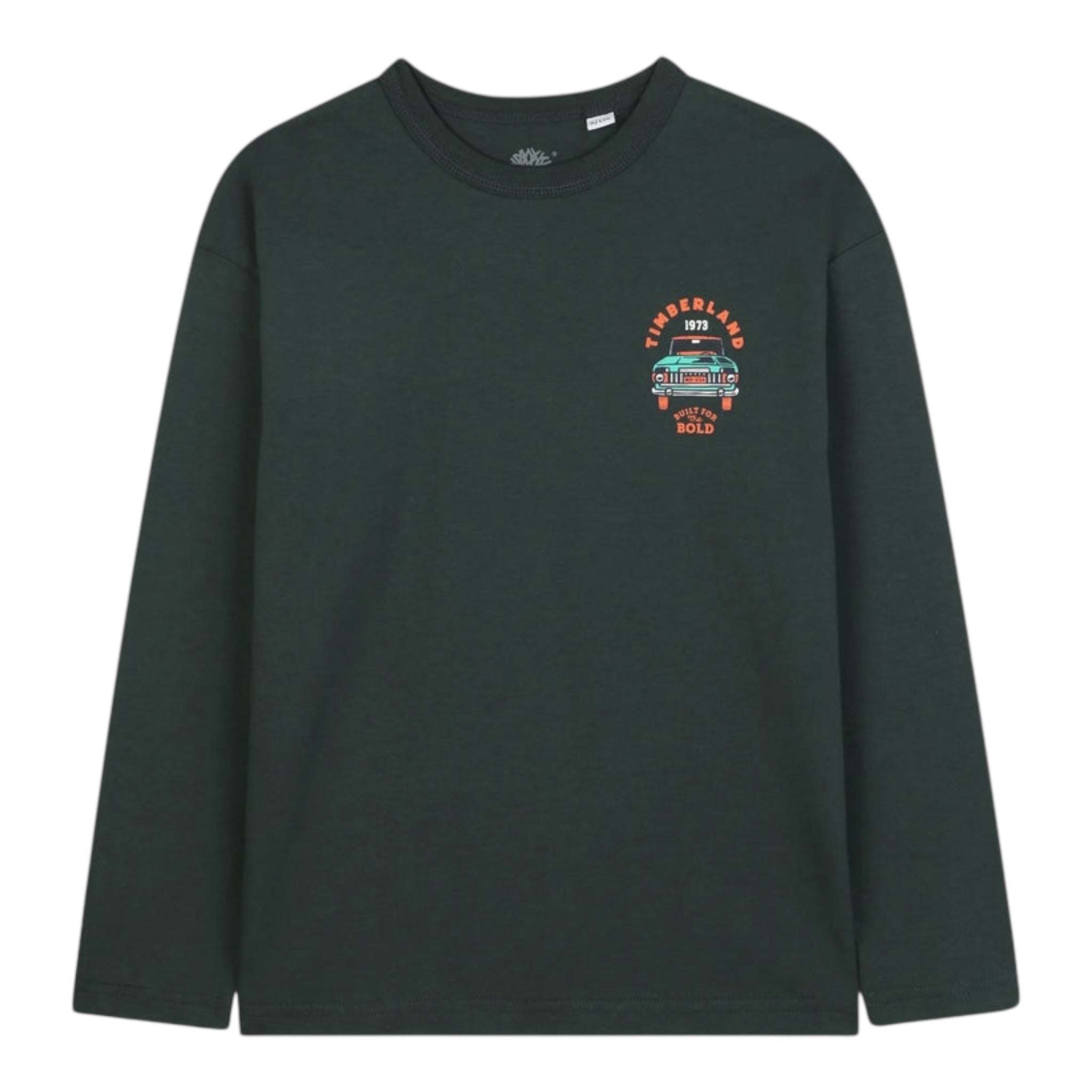 Timberland Shirt tinta unita con Stampa Verde per Bambino T60540 VERDE TIMBERLAND 