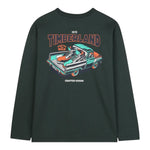 Timberland Shirt tinta unita con Stampa Verde per Bambino T60540 VERDE TIMBERLAND 