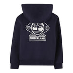 Timberland Felpa tinta unita con Zip E Cappuccio Blu per Bambino T60560 BLU TIMBERLAND 