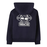 Timberland Felpa tinta unita con Zip E Cappuccio Blu per Bambino T60560 BLU TIMBERLAND 