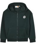 Timberland Felpa tinta unita con Zip E Cappuccio Verde per Bambino T60560X VERDE TIMBERLAND 