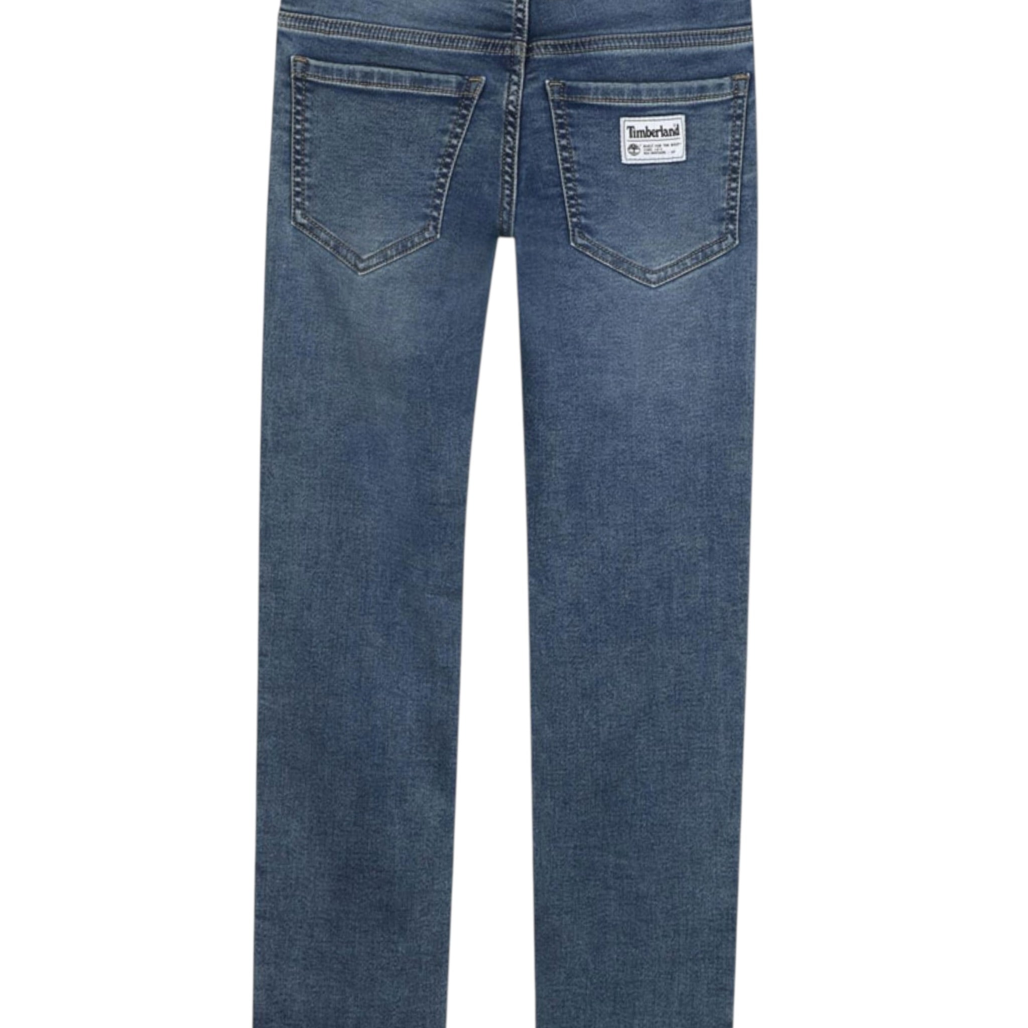 Timberland Jeans tinta unita con Girovita Regolabile Azzurro per Bambino T60564 AZZURRO TIMBERLAND 