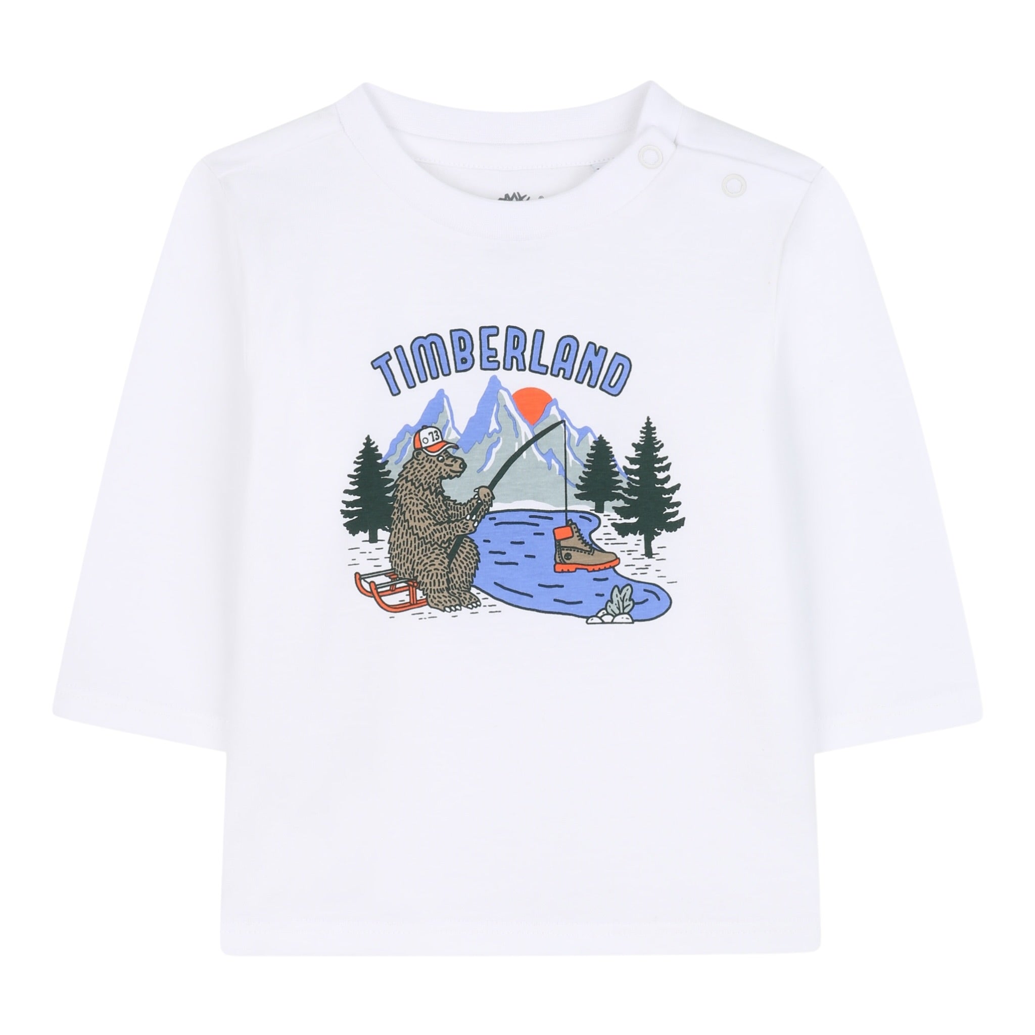 Timberland Shirt tinta unita con Stampa Bianco per Bambino T60584JX BIANCO TIMBERLAND 